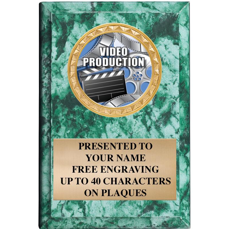 4" X 6" GREEN MBL INSERT PLQ