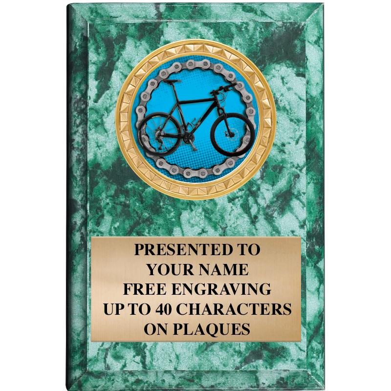 4" X 6" GREEN MBL INSERT PLQ