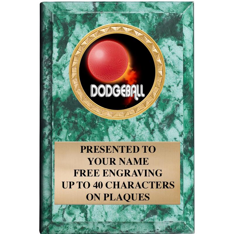 4" X 6" GREEN MBL INSERT PLQ
