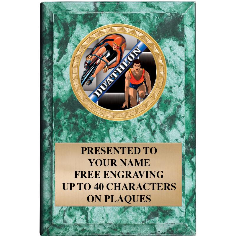 4" X 6" GREEN MBL INSERT PLQ