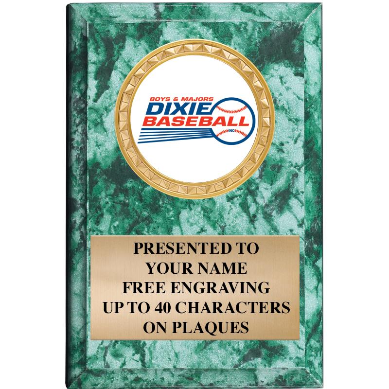 4" X 6" GREEN MBL INSERT PLQ