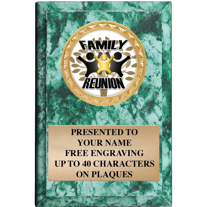 4" X 6" GREEN MBL INSERT PLQ