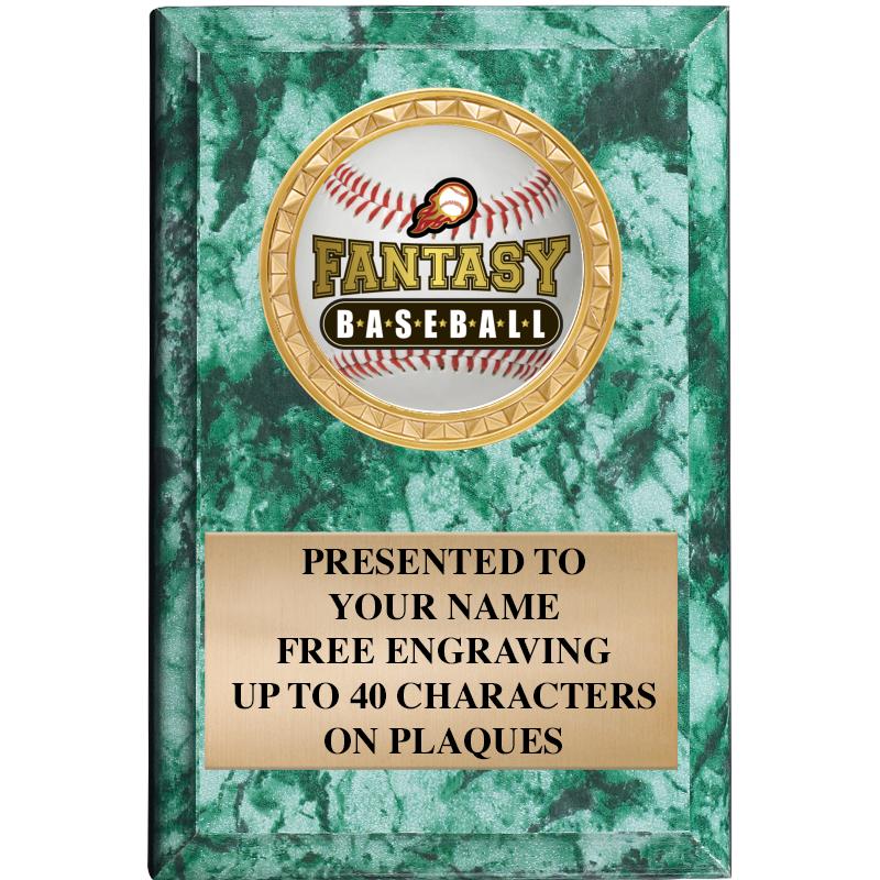 4" X 6" GREEN MBL INSERT PLQ