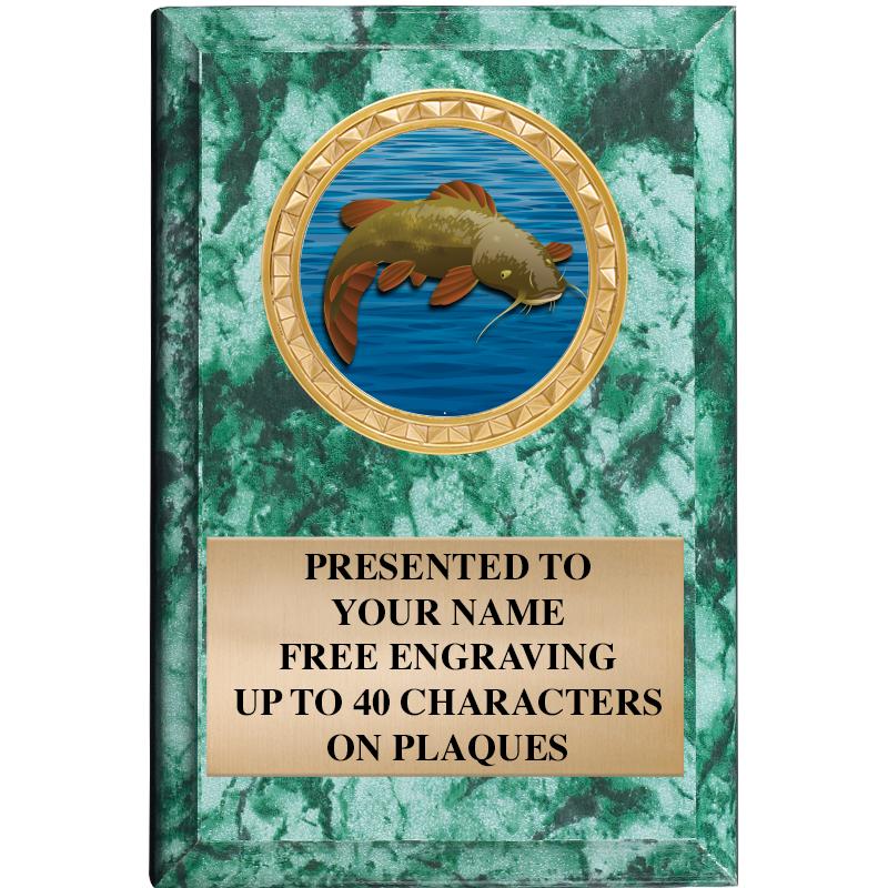 4" X 6" GREEN MBL INSERT PLQ