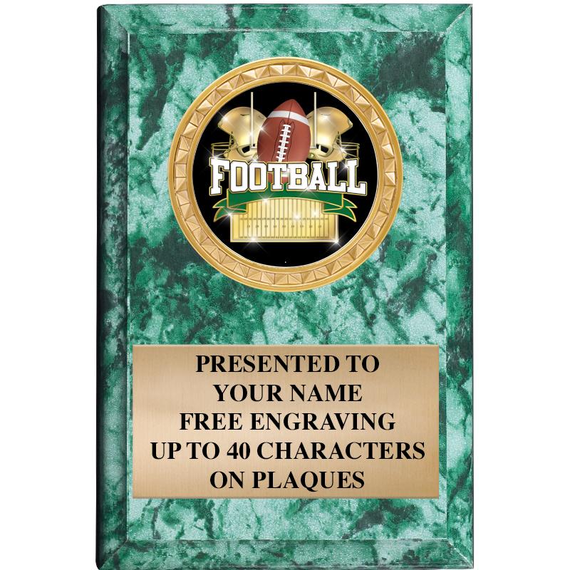 4" X 6" GREEN MBL INSERT PLQ