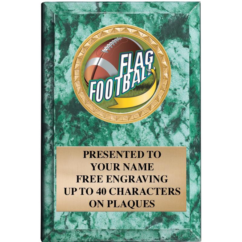 4" X 6" GREEN MBL INSERT PLQ