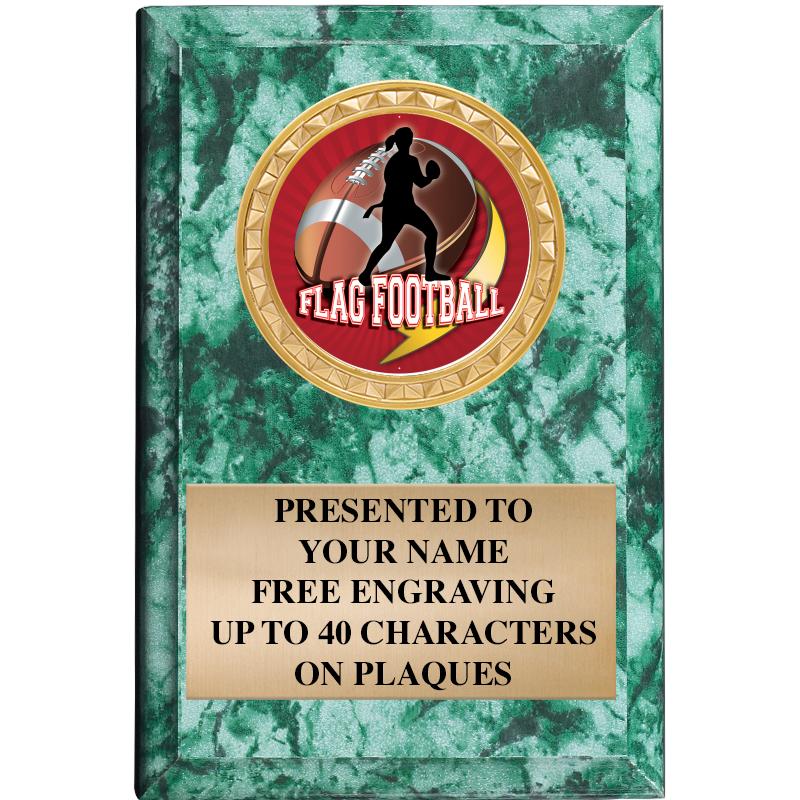 4" X 6" GREEN MBL INSERT PLQ