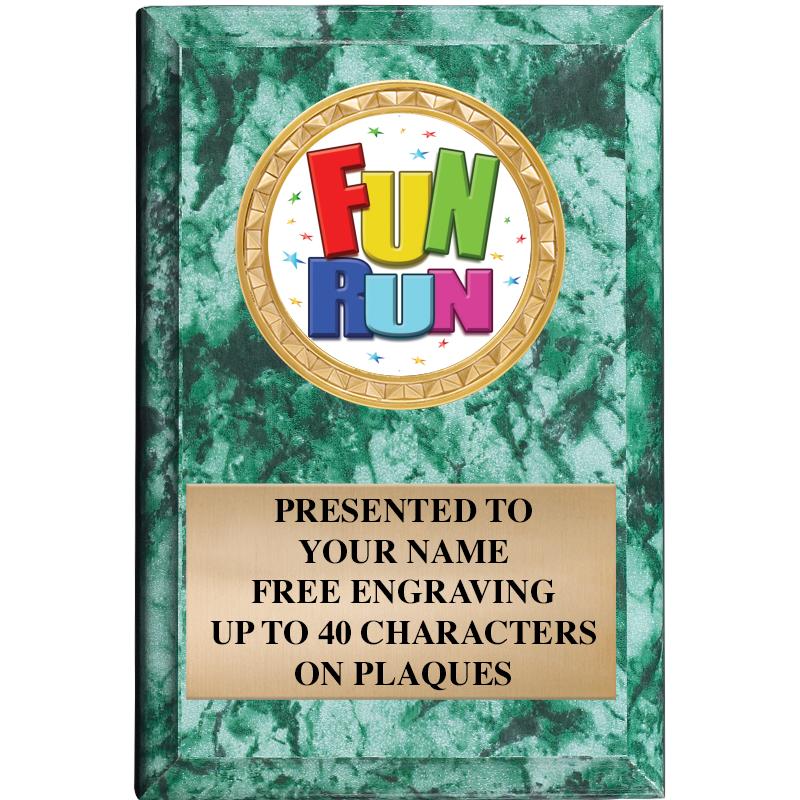 4" X 6" GREEN MBL INSERT PLQ