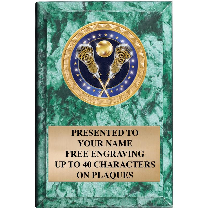 4" X 6" GREEN MBL INSERT PLQ