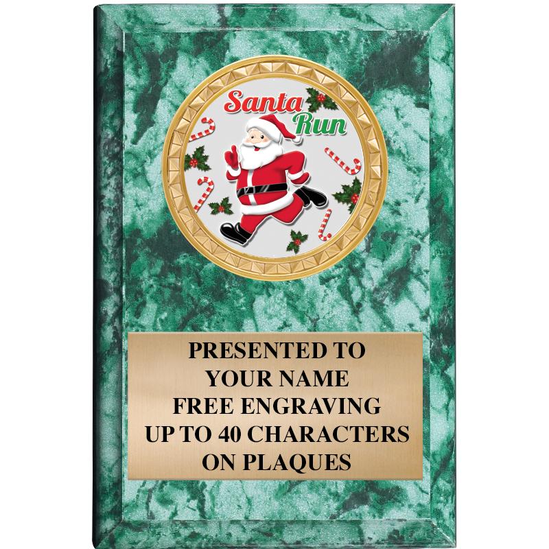 4" X 6" GREEN MBL INSERT PLQ