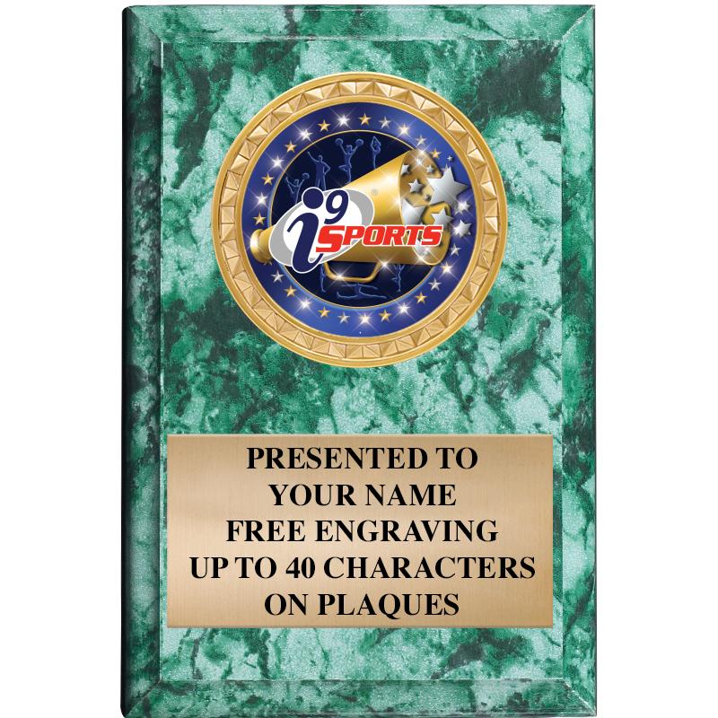 4" X 6" GREEN MBL INSERT PLQ