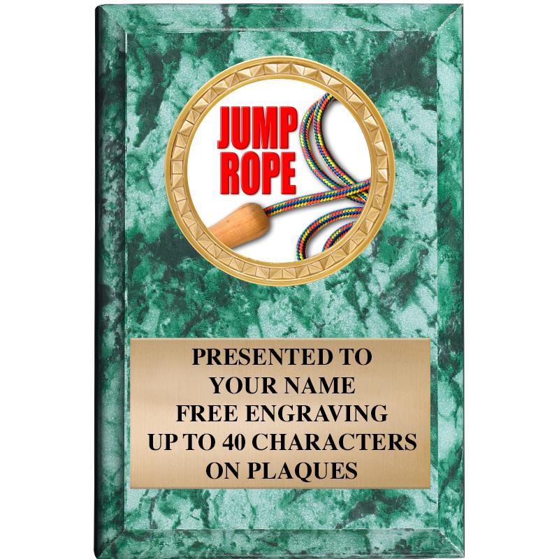 4" X 6" GREEN MBL INSERT PLQ