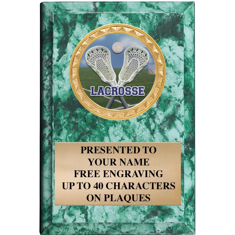 4" X 6" GREEN MBL INSERT PLQ