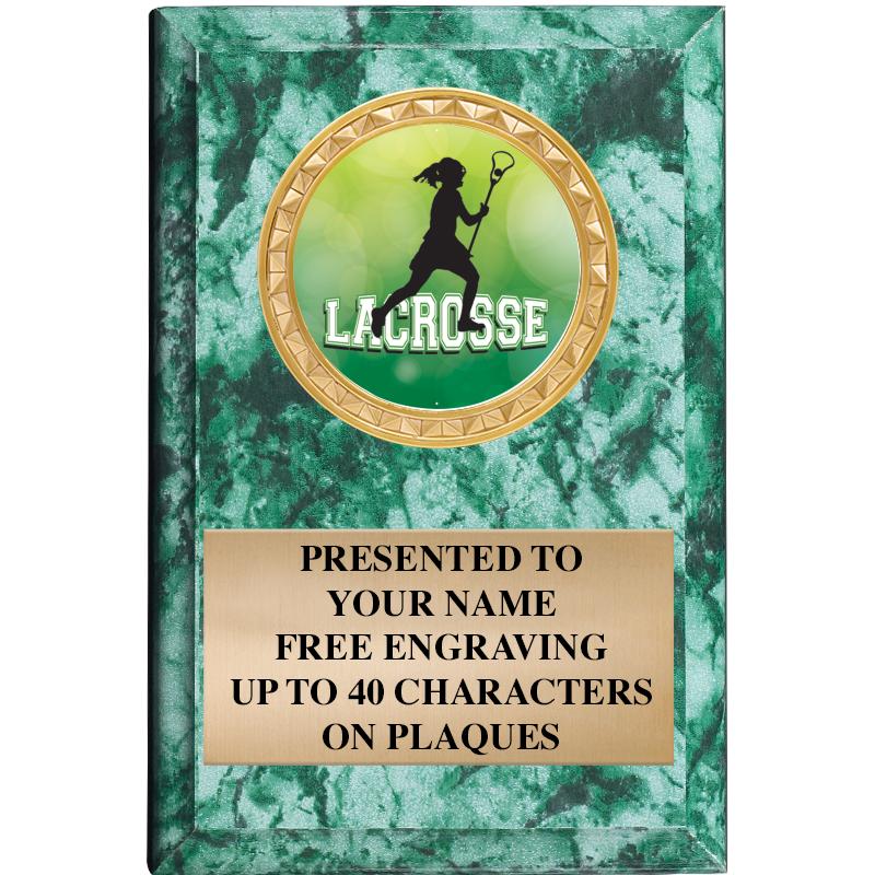 4" X 6" GREEN MBL INSERT PLQ