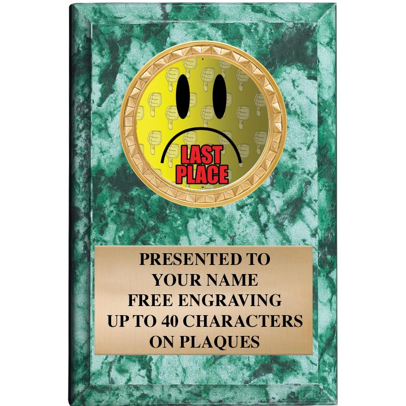 4" X 6" GREEN MBL INSERT PLQ