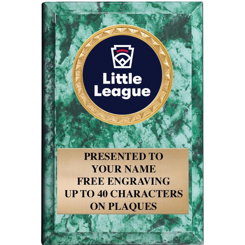 4" X 6" GREEN MBL INSERT PLQ