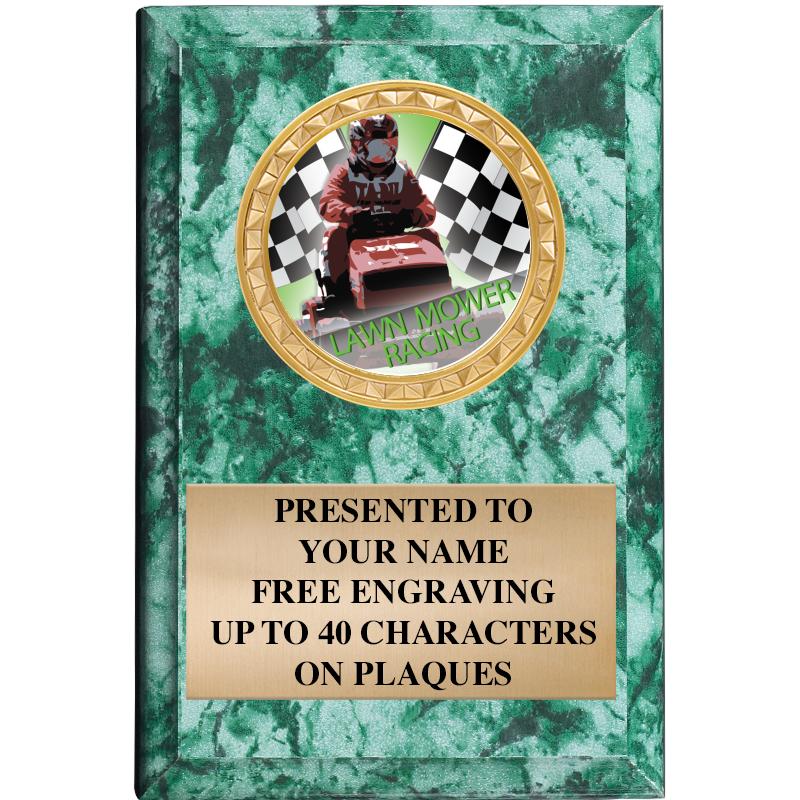 4" X 6" GREEN MBL INSERT PLQ