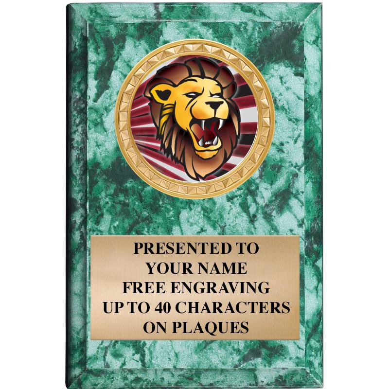 4" X 6" GREEN MBL INSERT PLQ