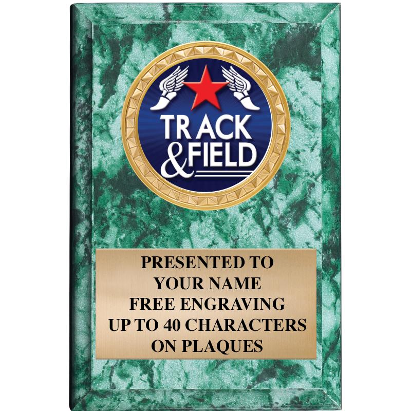 4" X 6" GREEN MBL INSERT PLQ