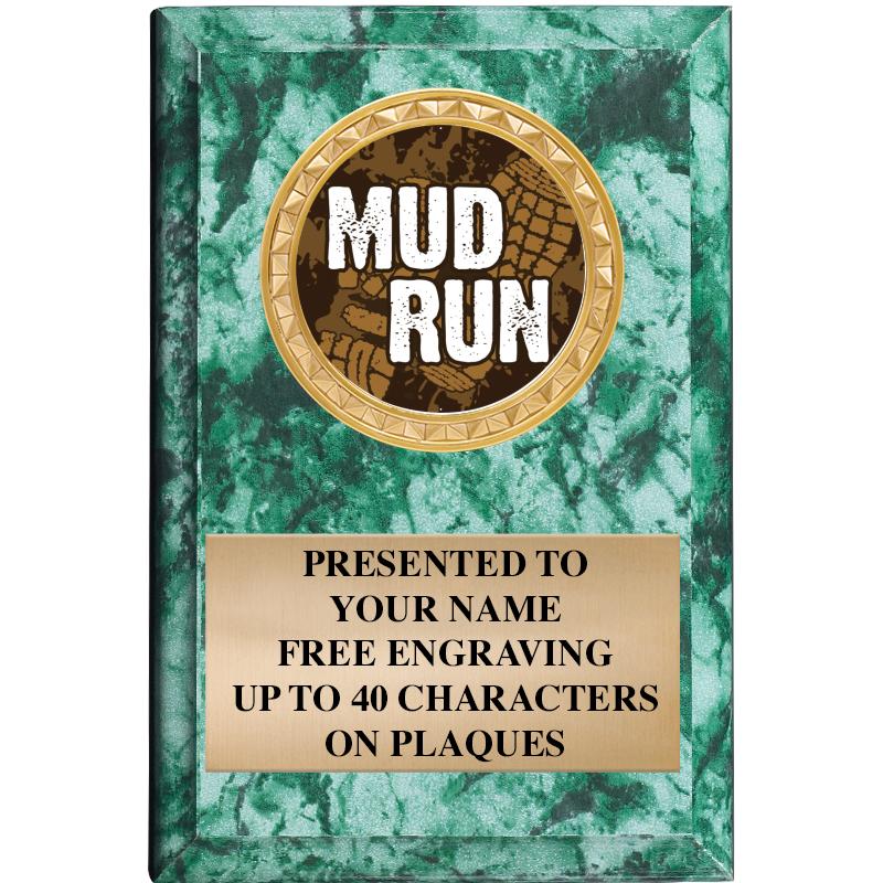 4" X 6" GREEN MBL INSERT PLQ