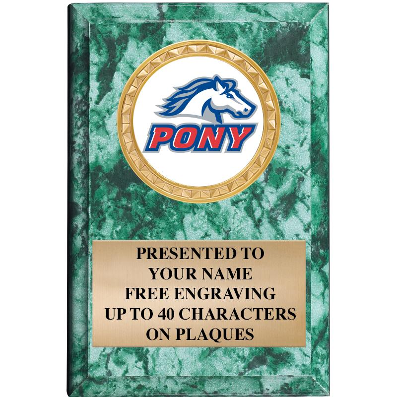 4" X 6" GREEN MBL INSERT PLQ