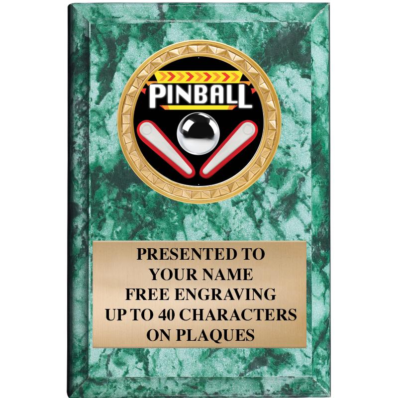 4" X 6" GREEN MBL INSERT PLQ