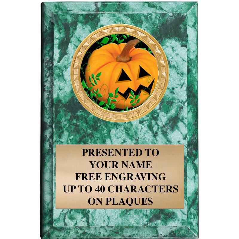 4" X 6" GREEN MBL INSERT PLQ