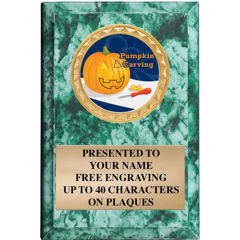 4" X 6" GREEN MBL INSERT PLQ