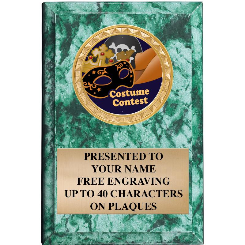 4" X 6" GREEN MBL INSERT PLQ