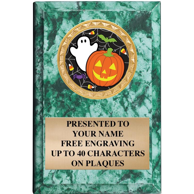 4" X 6" GREEN MBL INSERT PLQ