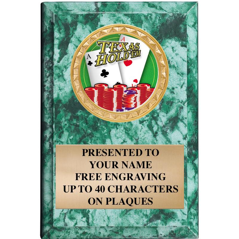 4" X 6" GREEN MBL INSERT PLQ