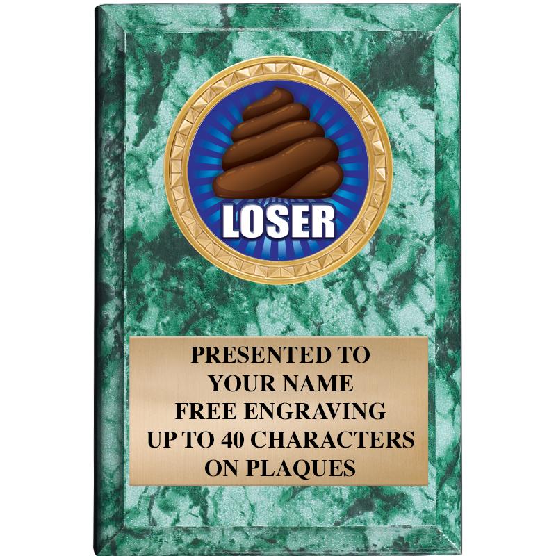 4" X 6" GREEN MBL INSERT PLQ