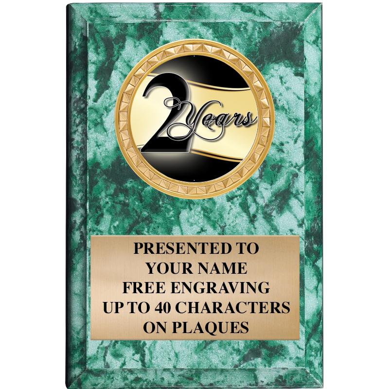 4" X 6" GREEN MBL INSERT PLQ