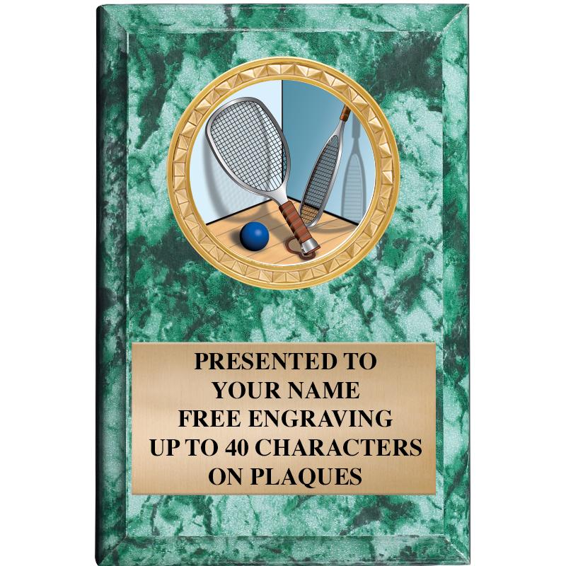 4" X 6" GREEN MBL INSERT PLQ