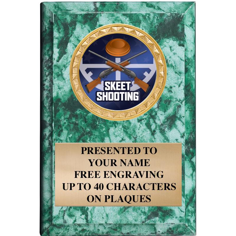 4" X 6" GREEN MBL INSERT PLQ