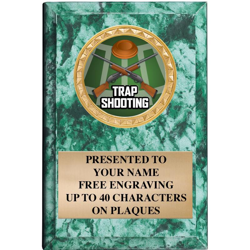 4" X 6" GREEN MBL INSERT PLQ