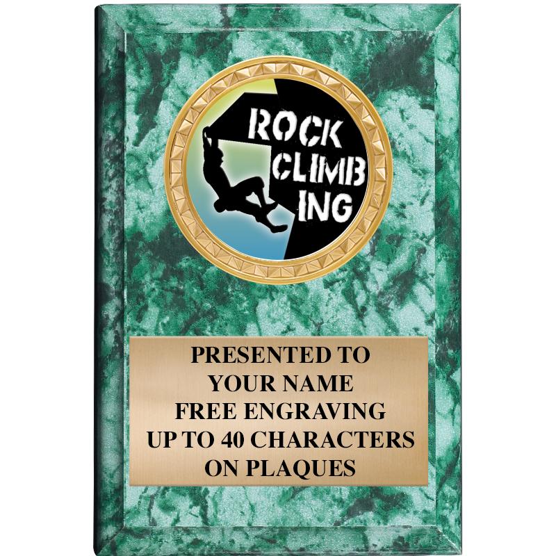 4" X 6" GREEN MBL INSERT PLQ