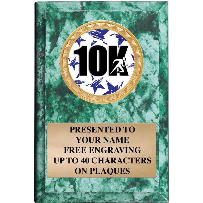 4" X 6" GREEN MBL INSERT PLQ