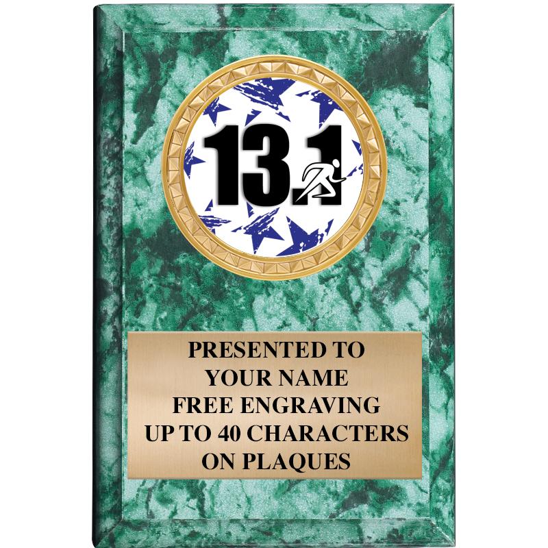 4" X 6" GREEN MBL INSERT PLQ