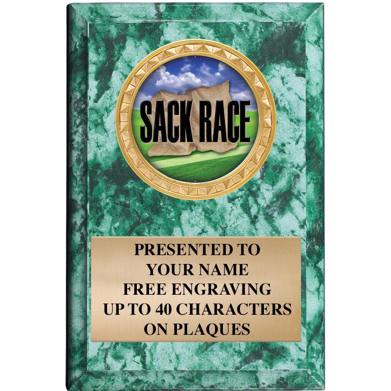 4" X 6" GREEN MBL INSERT PLQ