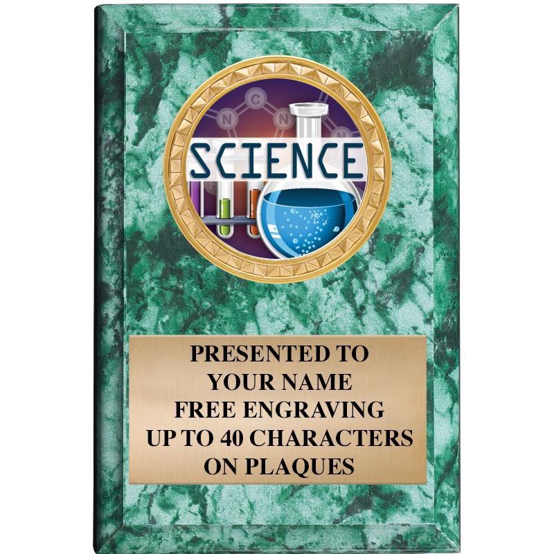 4" X 6" GREEN MBL INSERT PLQ