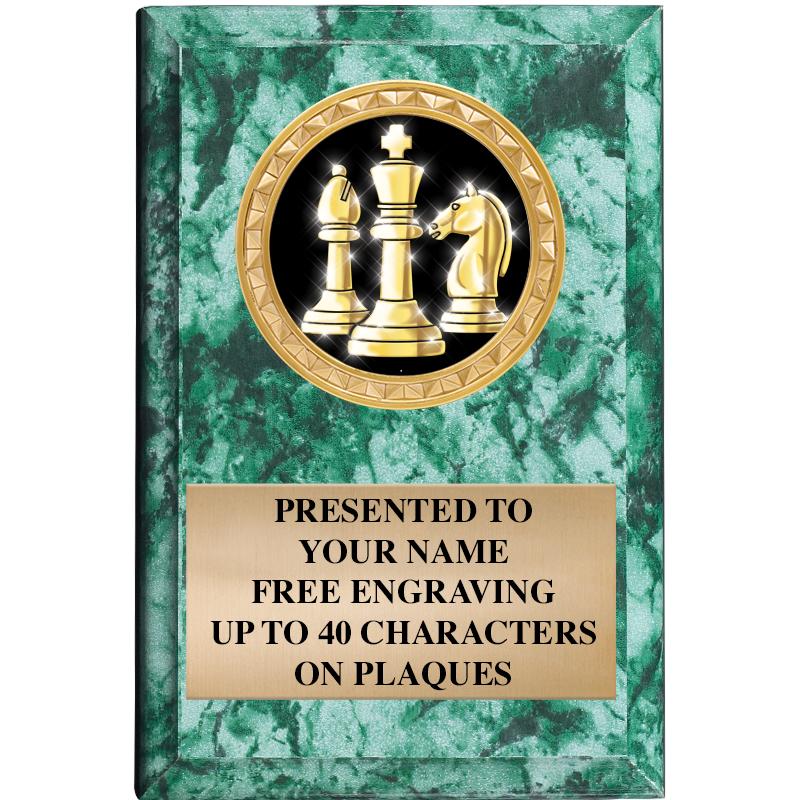 4" X 6" GREEN MBL INSERT PLQ