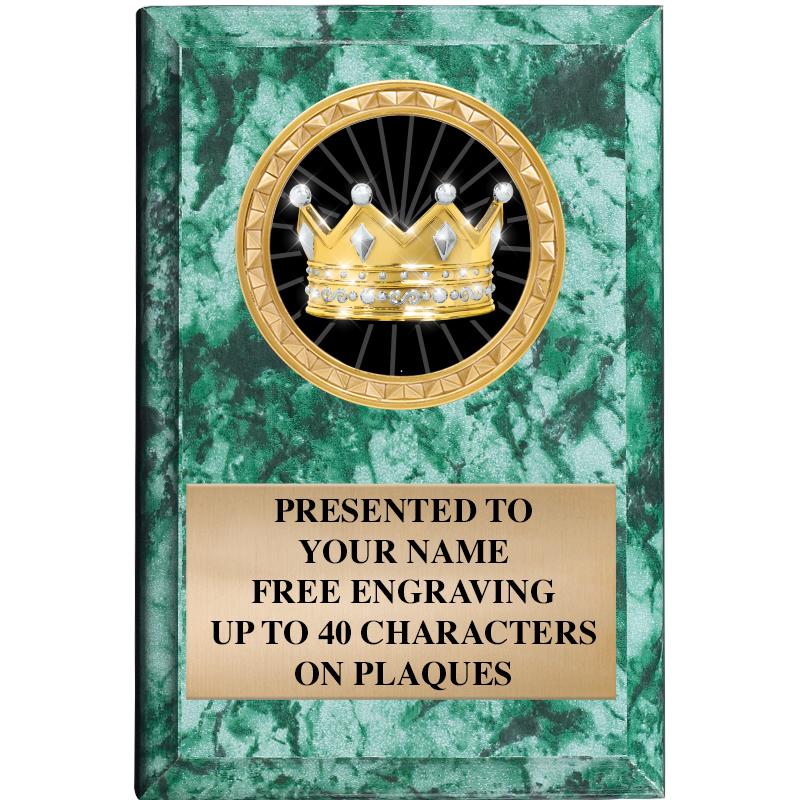 4" X 6" GREEN MBL INSERT PLQ