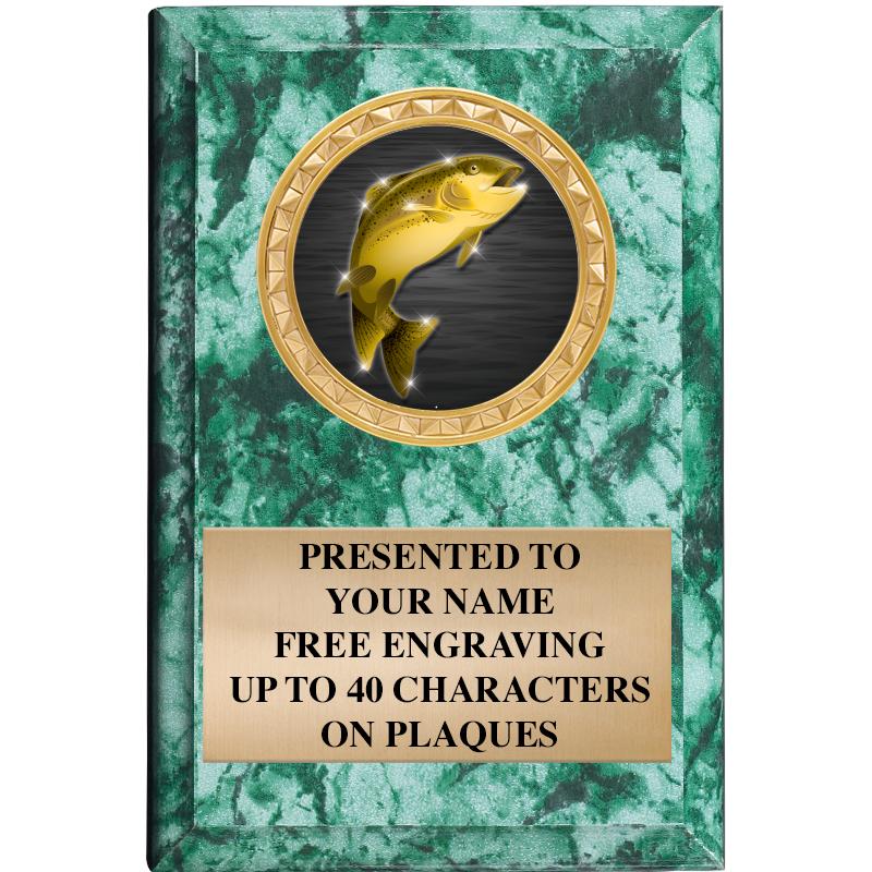 4" X 6" GREEN MBL INSERT PLQ