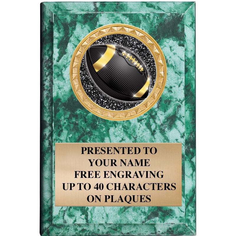 4" X 6" GREEN MBL INSERT PLQ