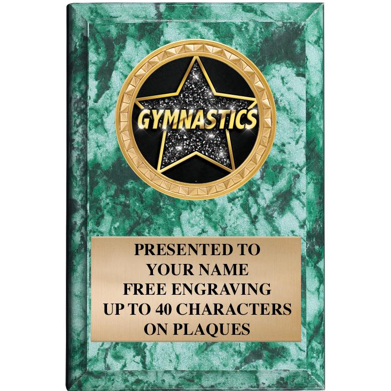 4" X 6" GREEN MBL INSERT PLQ