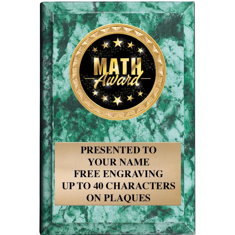 4" X 6" GREEN MBL INSERT PLQ