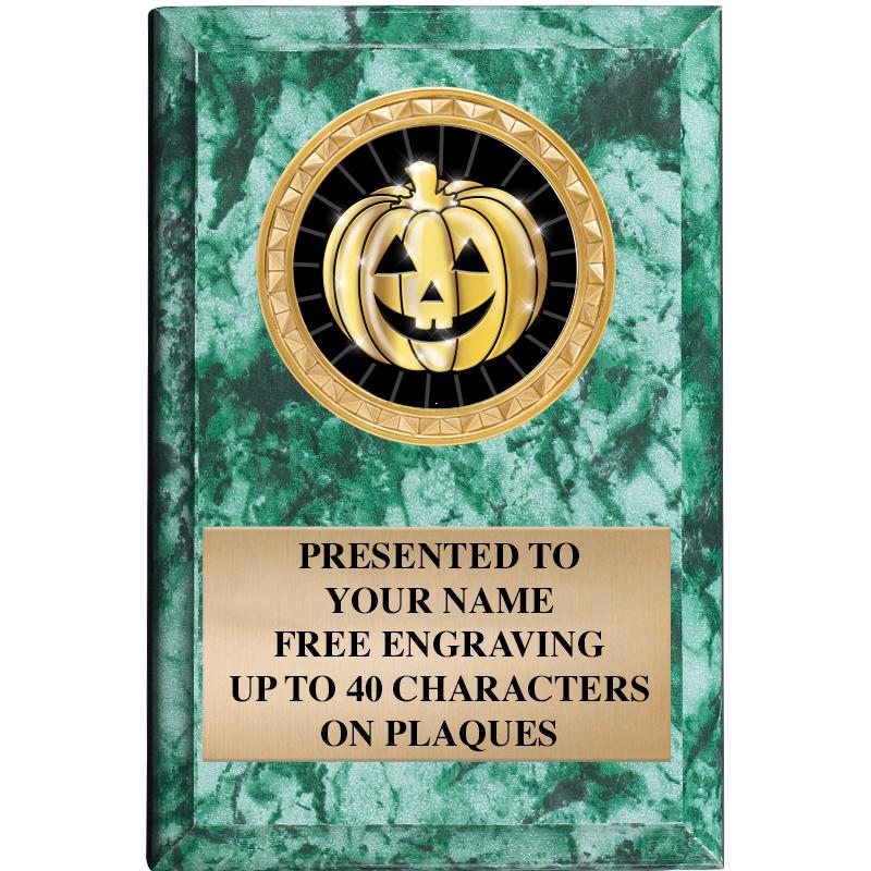 4" X 6" GREEN MBL INSERT PLQ