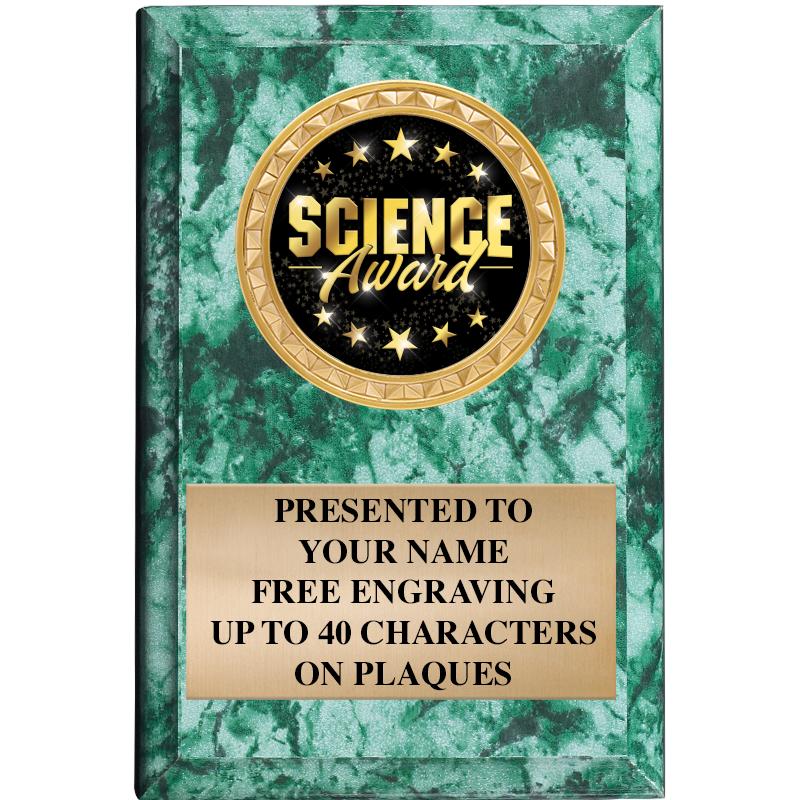 4" X 6" GREEN MBL INSERT PLQ