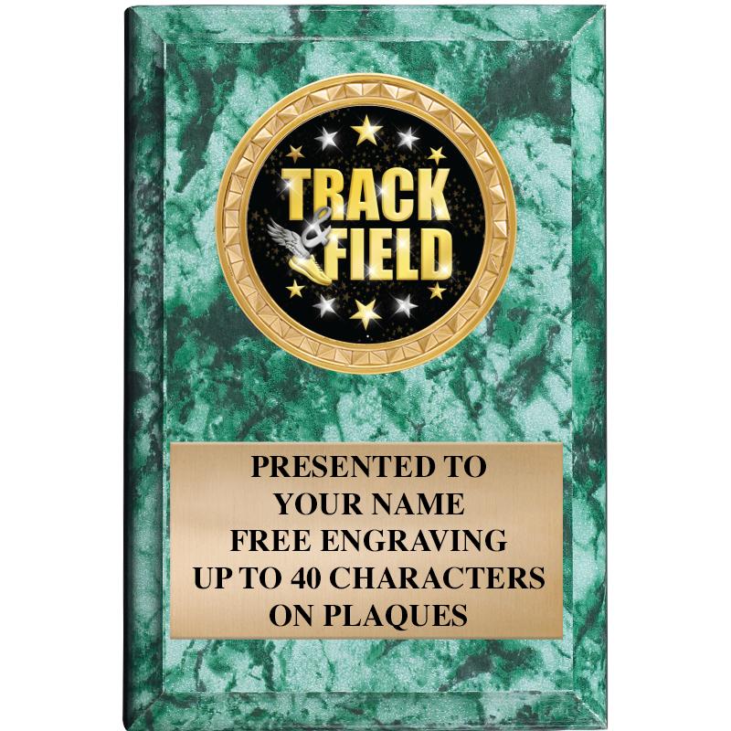 4" X 6" GREEN MBL INSERT PLQ